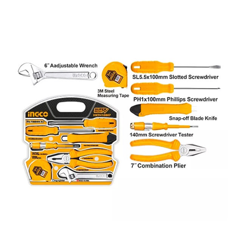 Ingco hkth10807 handtools set 7pcs, , medium-null