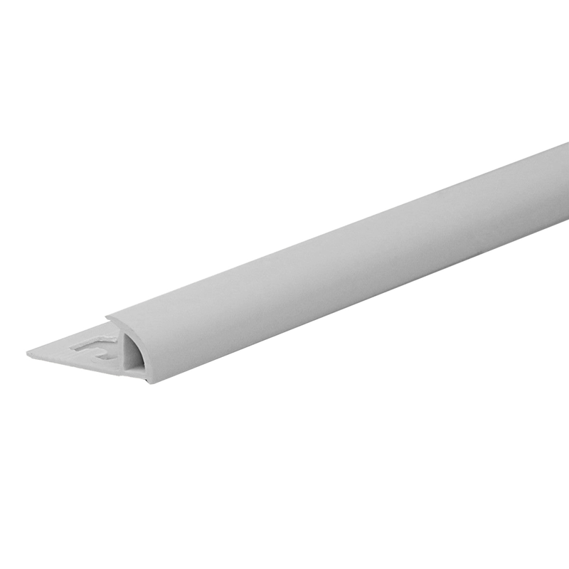 Profile for bathroom wall tiles 1/4 round. Pvc 2500x27x10mm white-null