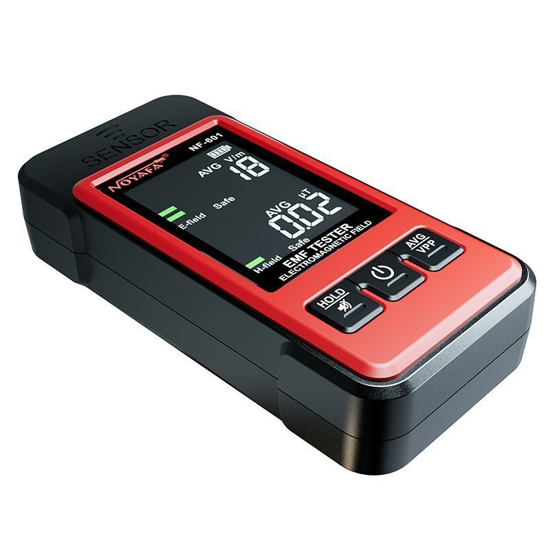 Noyafa nf-601 portable electromagnetic radiation detector for real-time monitoring and over-threshold automatic audio-visual alarm, , medium-null