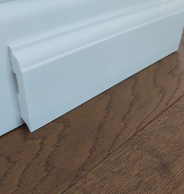 Polimer skirting 80mm round top white