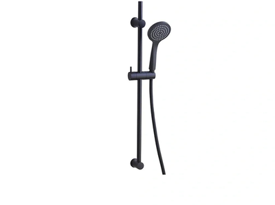Eco black round sliding rail set, Black, medium