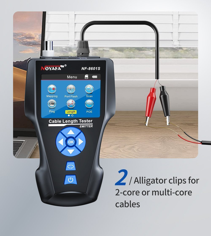 Noyafa nf-8601s multi-function cable tester/tracker poe ping cat7, , medium-null