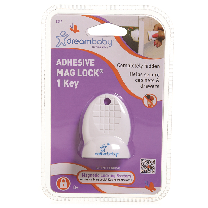 Dreambaby adhesive mag locks - 1 magnetic key, , medium-null