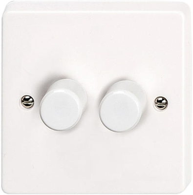 Svg white w1 250w 2gang dimmer, , medium