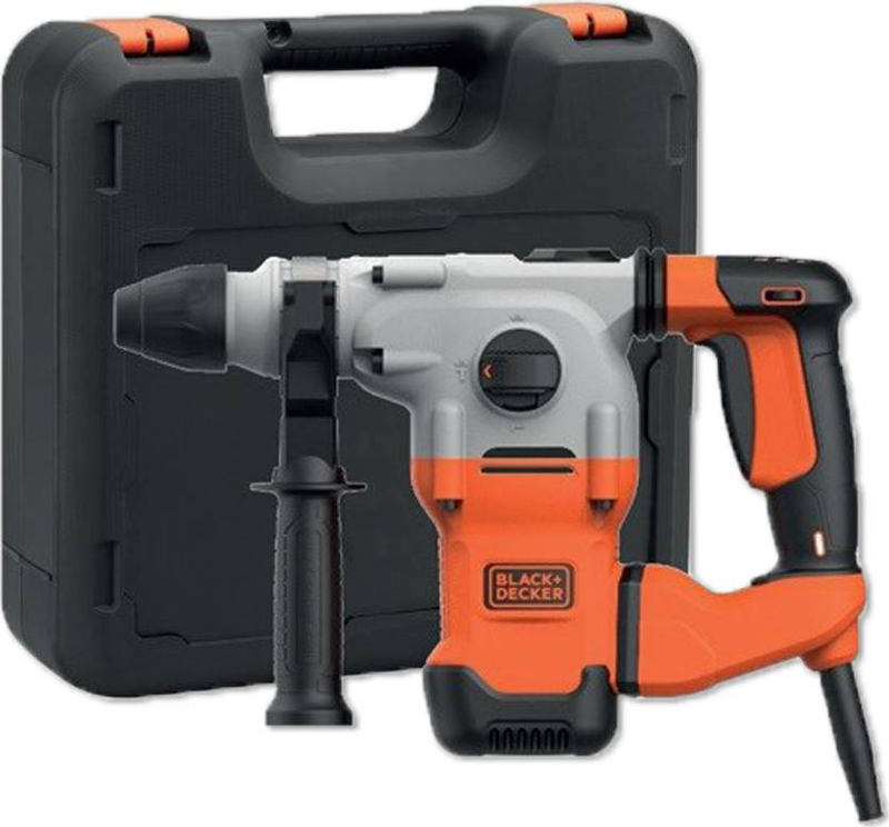 Product image: 1250w corded sds-plus hammer drill and kit box behs03k-qs black & decker, , medium-null