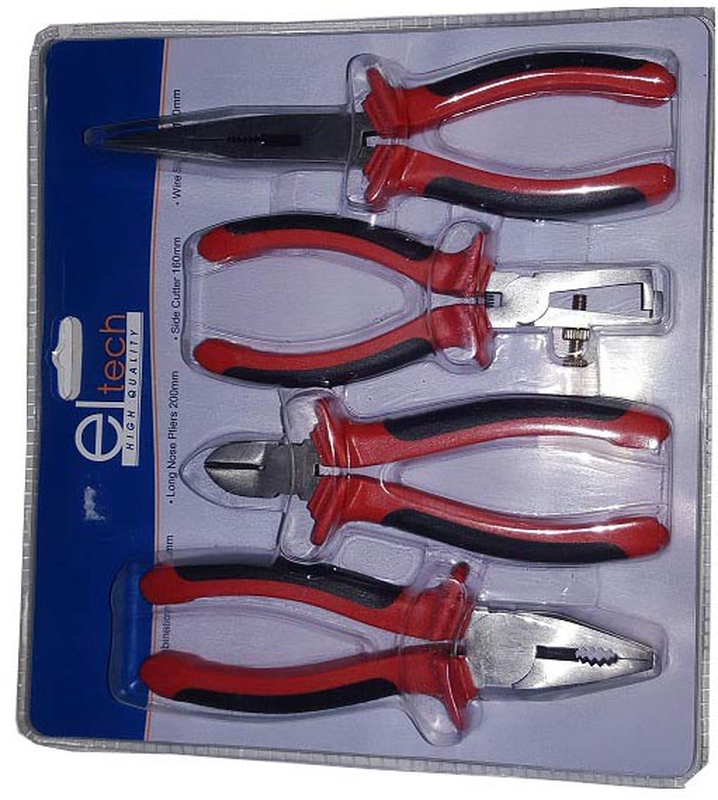 Product image: Eltech 4 τμχ σετ πενσα,πλαγιοκοφτη,μυτοτσιμπιδο,καλοδιογδαρτης, , medium-null
