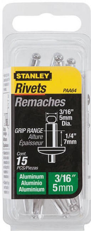 Stanley alumin rivets 3/16x1/4x15., , medium-null