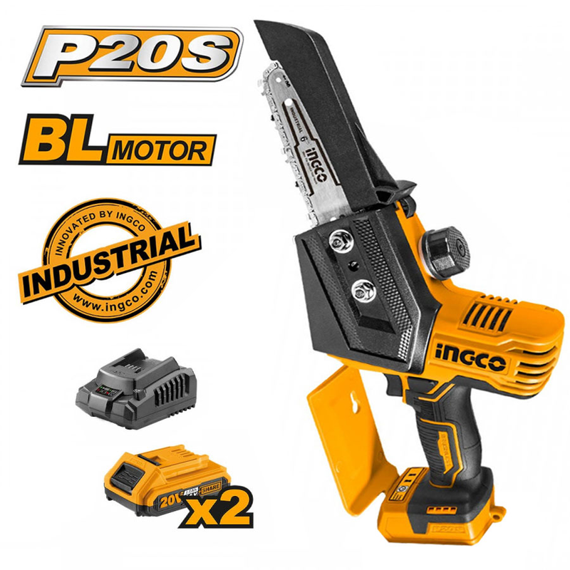 Ingco cgsli20682 li-ion mini chainsaw 6” set, , medium image number null