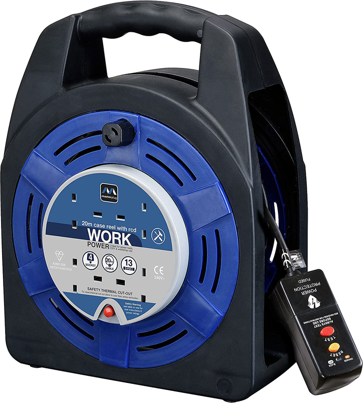 Masterplug hbt20134bl 4-socket case reel 13a 20 meters, , medium-null