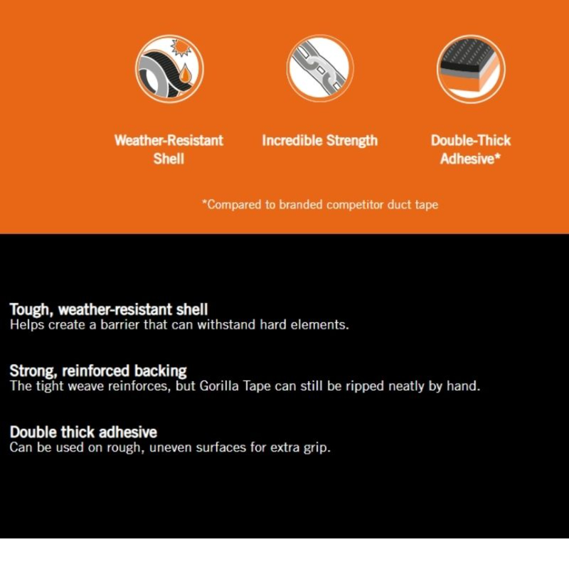 Gorilla tape 32m - black-null