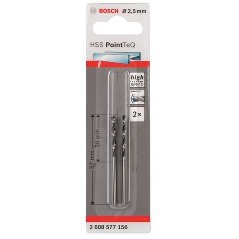 Bosch hss pointteq ελικοειδες τρυπανι 2,5 mm, , medium image number null