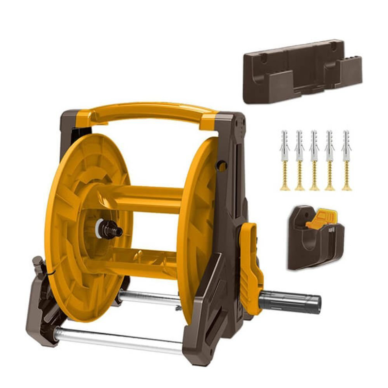 Ingco τυλιγάδι τοίχου ανθεκτική ανέμη ποτίσματος για λάστιχο έως 40m με πτυσσόμενη λαβή & εύκολη αποθήκευση, , medium-null