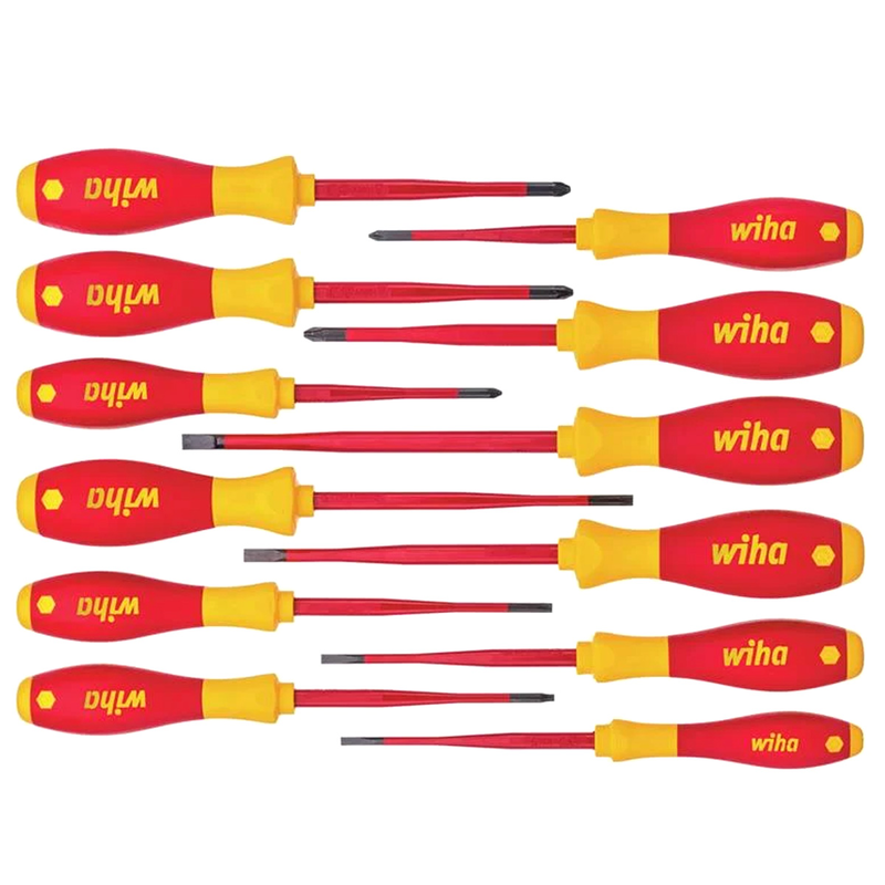Wiha tools electrician's screwdriver set soft finish 12pcs, , medium-null