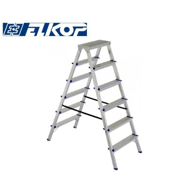 Elkop διπλη σκαλα αλουμινιου 6 σκαλια dhr406, , medium-null