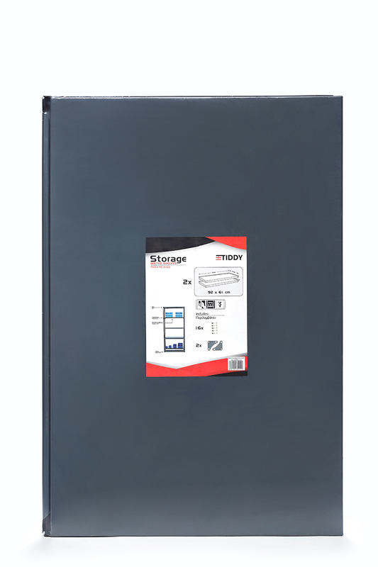 Product image: Tiddy πακετο με 2 ραφια 61cm x 92cm με βιδες συναρμολογησης & 2 κομβοελασματα, , medium-null