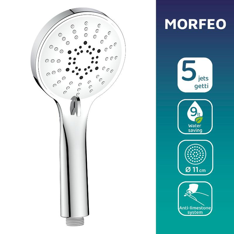 Idrobric handshower morfeo 5-functions, , medium-null