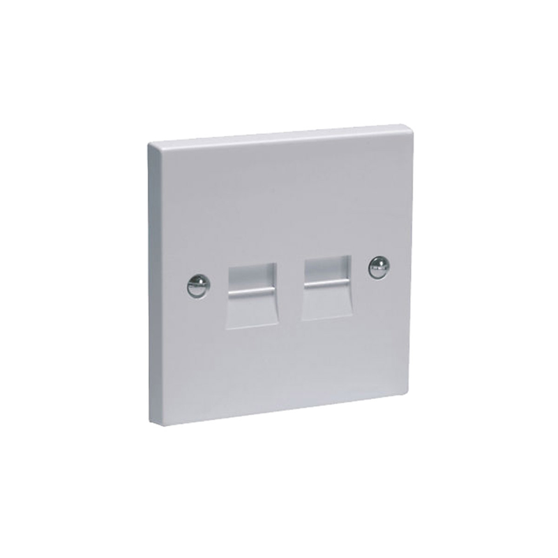 Telephone socket 2 receptions white-null