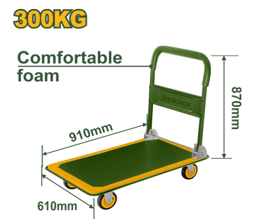 Foldable platform hand truck 300kg jadever, , medium