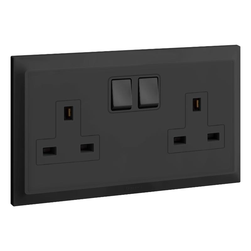 Belanko ανθρακι πριζα 13α 2 συνδεσμοι, , medium image number null