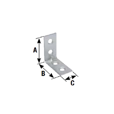 Friulsider angle connection zn. Pl. 80x80x15mm euroblister 4 pcs