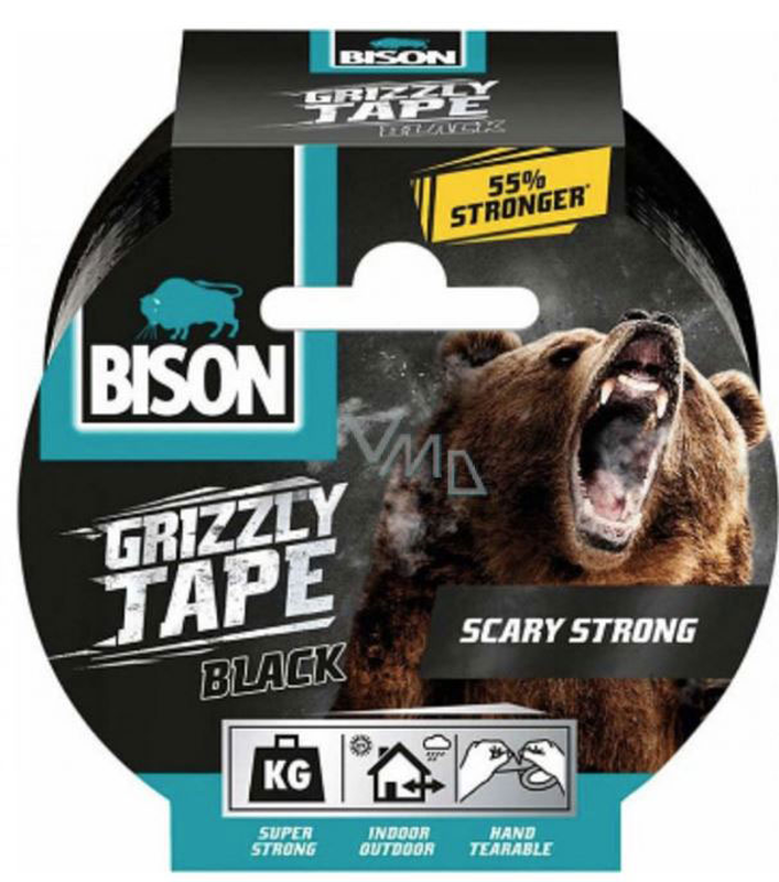 Product image: Bison 180104 grizzly tape black 10m, , medium-null