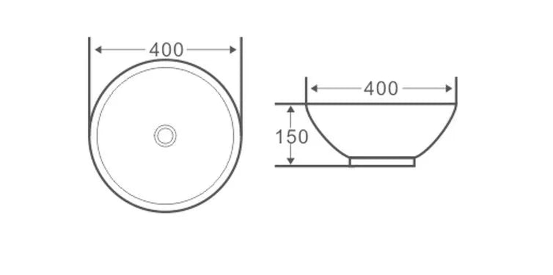 Hebi round art basin ᴓ400x150mm, , medium image number null