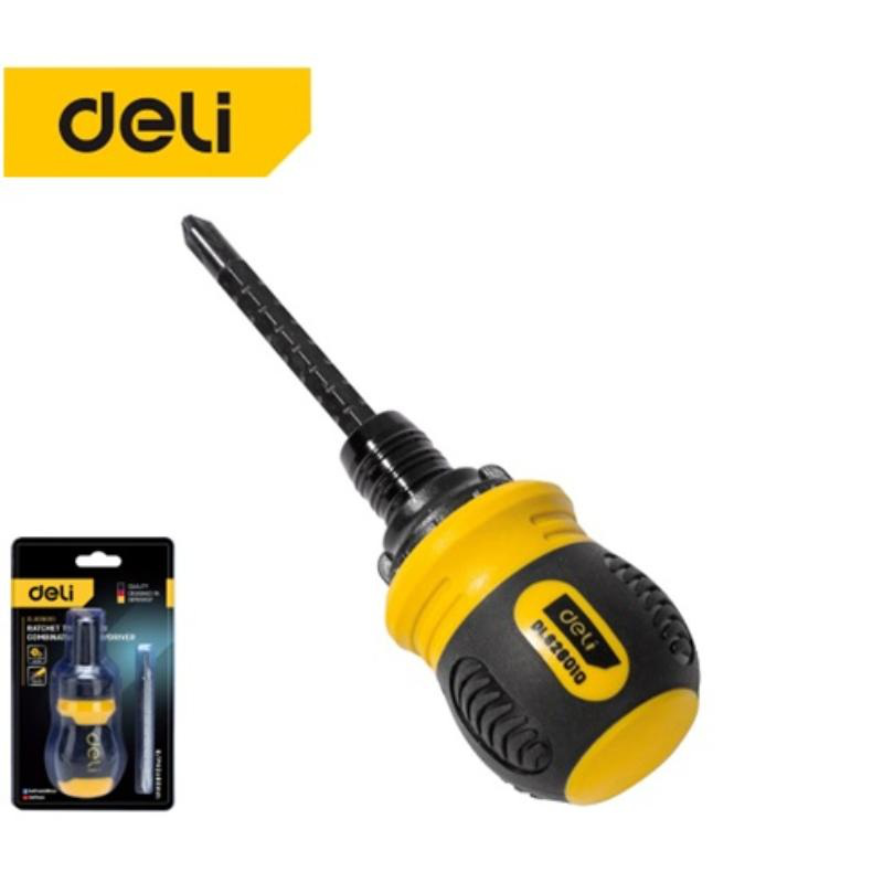 Deli tools  ratchet screwdriver 2in1 85mm, , medium-null