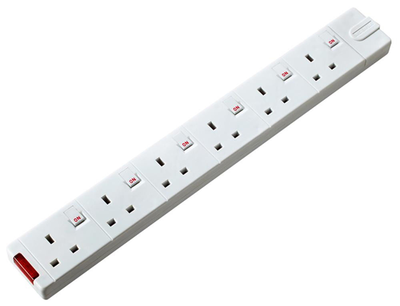 Bg masterplug switched extension 6 sockets