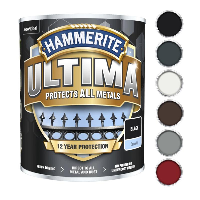 Product image: Hammerite ultima smooth grey 0.750l, , medium-null