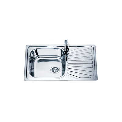 Kitchen sink 8050 pfl left 80x50x18cm, , medium