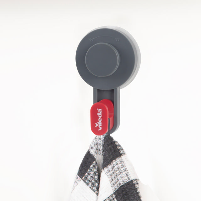 Vileda adhesive hook 3pcs - grey/red, , medium-null