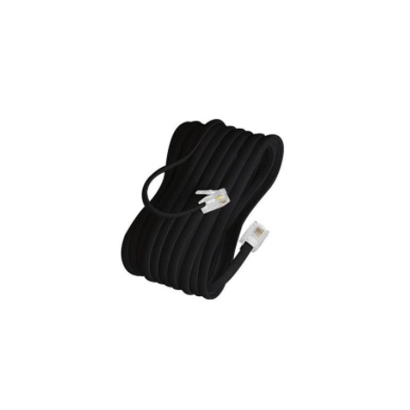 Extension telephone cord 3m 6p4c black image number null