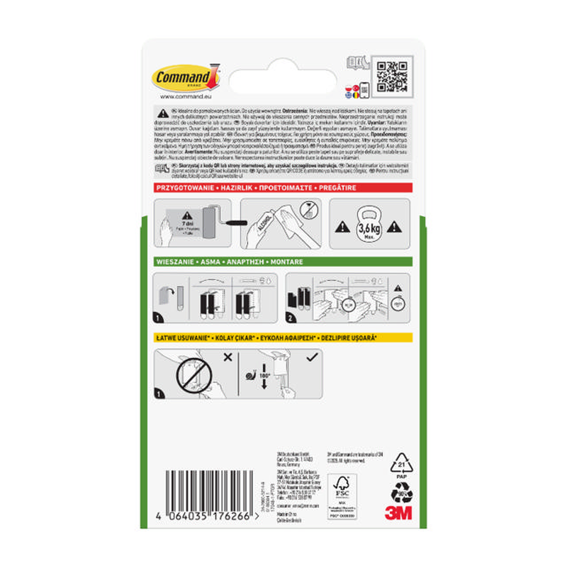 3m command sticking nail hanger 3.6kg load damage-free, , medium-null