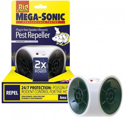 Big cheese mega sonic twin speaker pest repeller, , medium