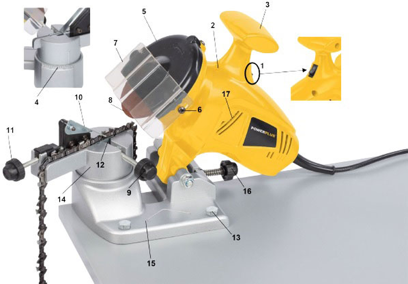 Product image: Powerplus chain sharpener 180w powxg1066-null