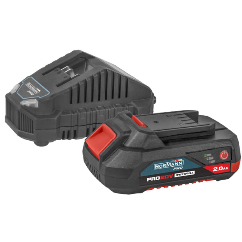 Bormann pro starter kit battery 20v 2.0ah and charger 2.4a bbp9920-null