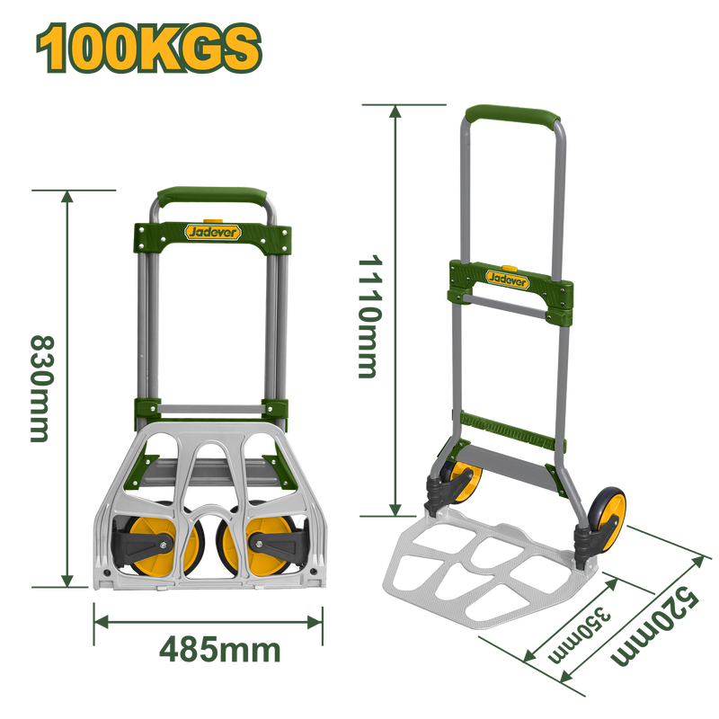 Product image: Foldable hand truck 100kg 175mm jadever, , medium-null