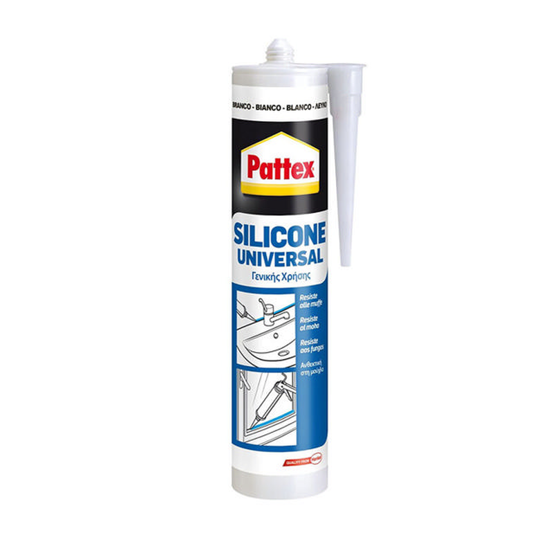 Pattex universal silicone &lambda;&epsilon;&upsilon;&kappa;&eta; 280ml-null