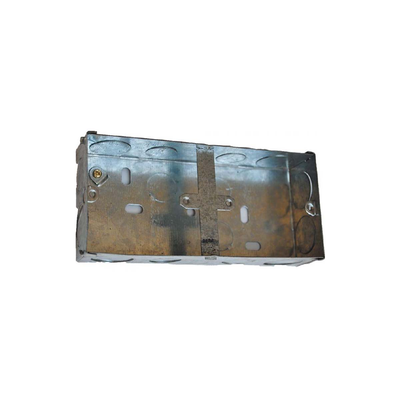 Wall box 2 gang double metal