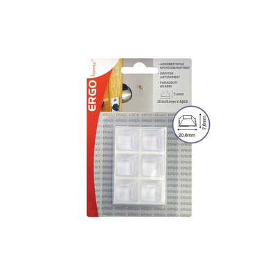 Shock / noise damper pl 6 pcs 20.6x20.6mm df, , medium