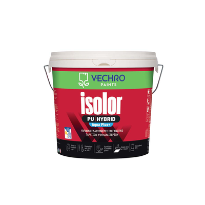 Vechro isolor hybrid aqua plus elastomeric insulation paint 750ml red brick, Red Τουβλου, medium