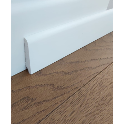 Polymer skirting 8cm - white, , medium