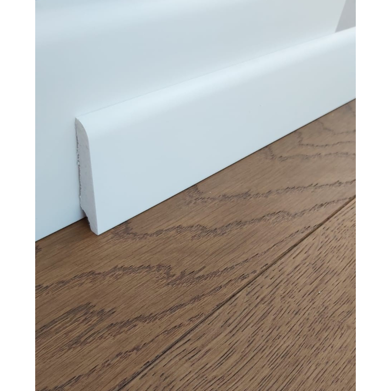 Polymer skirting 8cm - white, , medium-null