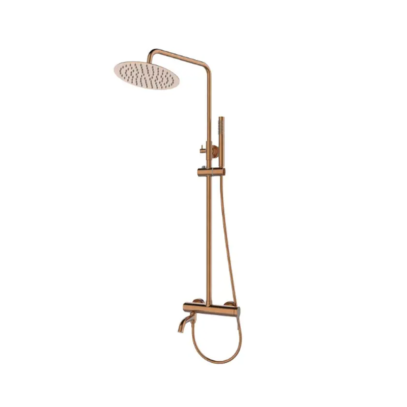 Era copper single lever shower column with concealed bathtub mixer, , medium-null