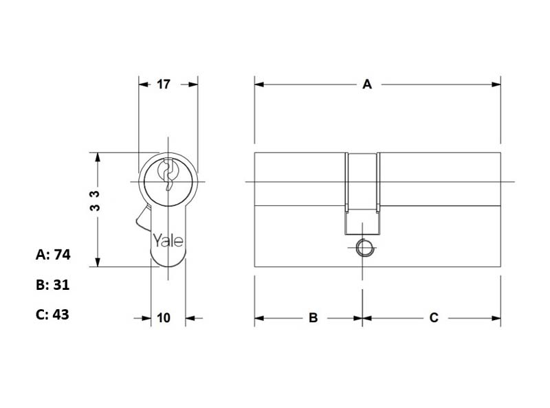 Cylinder off center 210 70 31-40 ni, , medium-null