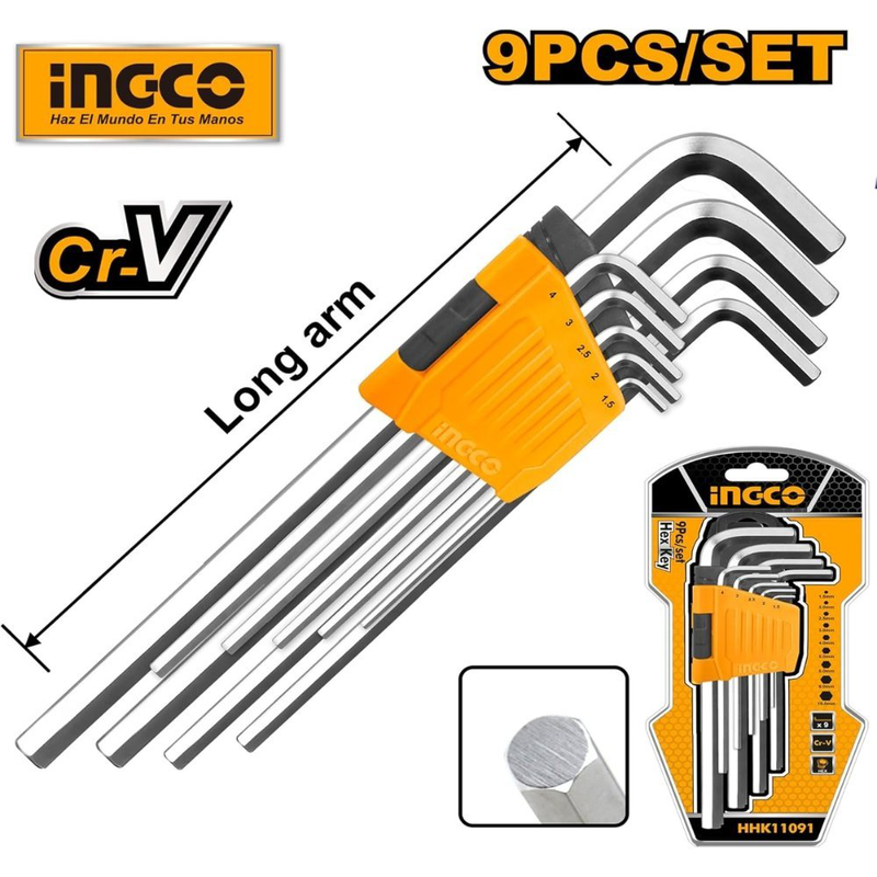 Ingco &sigma;&epsilon;&tau; &kappa;&lambda;&epsilon;&iota;&delta;&iota;ά torx long t10&ndash;t50, 9 &tau;&epsilon;&mu;&alpha;&chi;ί&omega;&nu; hhk13091, , medium-null