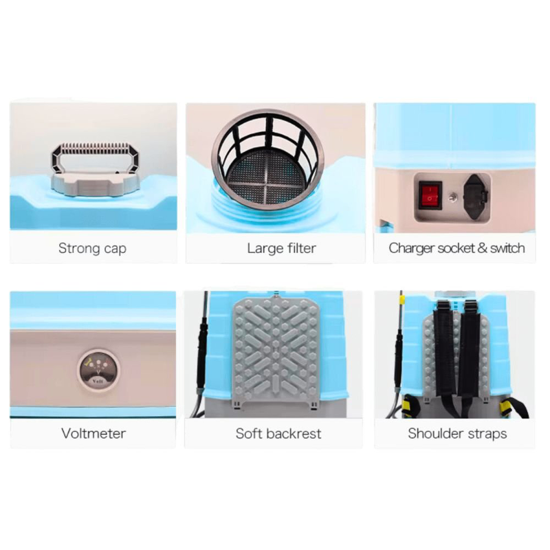 Product image: Domiro ψεκαστήρας πλάτης μπαταρίας με χωρητικότητα 16lt, , medium-null