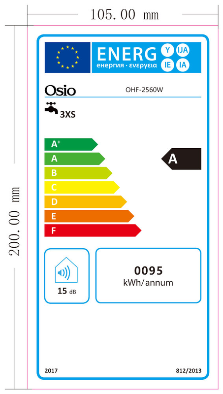 Osio ohf-2560w water heater 5.5kw white square, , medium-null
