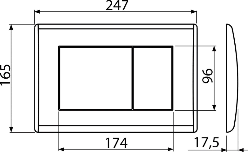Flush plate basic chrome polished (alcadrain), , medium image number null