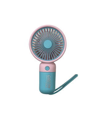Mini portable fan, Pink/blue, medium